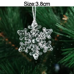 5pcs Christmas Home Decorations Crystal Acrylic Ornaments Snowflake Elk Xmas Tree Hanging Pendants Navidad 2026 New Year Gift