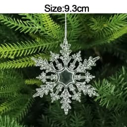 5pcs Christmas Home Decorations Crystal Acrylic Ornaments Snowflake Elk Xmas Tree Hanging Pendants Navidad 2026 New Year Gift