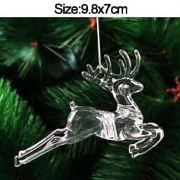 5pcs Christmas Home Decorations Crystal Acrylic Ornaments Snowflake Elk Xmas Tree Hanging Pendants Navidad 2026 New Year Gift