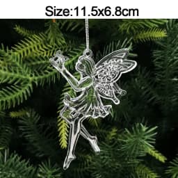 5pcs Christmas Home Decorations Crystal Acrylic Ornaments Snowflake Elk Xmas Tree Hanging Pendants Navidad 2026 New Year Gift