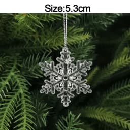 5pcs Christmas Home Decorations Crystal Acrylic Ornaments Snowflake Elk Xmas Tree Hanging Pendants Navidad 2026 New Year Gift