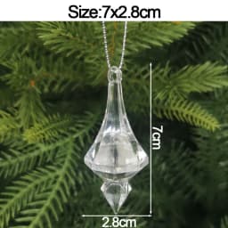 5pcs Christmas Home Decorations Crystal Acrylic Ornaments Snowflake Elk Xmas Tree Hanging Pendants Navidad 2026 New Year Gift