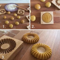 3D Wooden Cookie Cutter Moulds for DIY Baking, Engraved Embossed Biscuit Molds, for Gingerbread Fondant Christmas Baking Molds