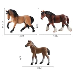 High Quality Simulated Wild Life Horse Model Solid Realistic The Sharma And Foal Decoration Toys For Christmas Gifts