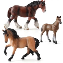 High Quality Simulated Wild Life Horse Model Solid Realistic The Sharma And Foal Decoration Toys For Christmas Gifts