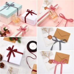 5 Yards Gingham Ribbons for Wedding Christmas Party Decorations Gifts Wrapping DIY Bow Hair Craft Plaid Ribbons Card Buffalo