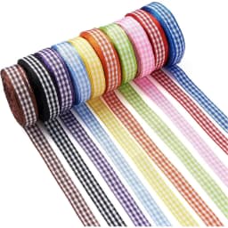 5 Yards Gingham Ribbons for Wedding Christmas Party Decorations Gifts Wrapping DIY Bow Hair Craft Plaid Ribbons Card Buffalo