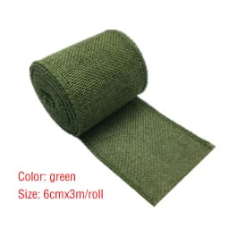 3M/Roll Burlap Ribbon 6cm Colorful Natural Jute Ribbon Jute Fabric Trims Ribbon for DIY Christmas Wrapping Crafts Wedding Decor