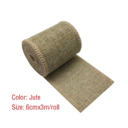 3M/Roll Burlap Ribbon 6cm Colorful Natural Jute Ribbon Jute Fabric Trims Ribbon for DIY Christmas Wrapping Crafts Wedding Decor