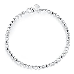 Christmas gifts charm 925 Sterling Bracelet 4MM beads chain for woman Popular brands jewelry fashion Wedding party