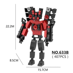 407pcs/set New Skibidi Toilet Updated Speaker Man Building Blocks DIY Titan Mecha MOC Bricks Model Toys For Kids Christmas Gifts