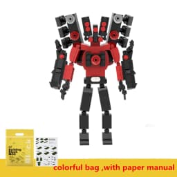 407pcs/set New Skibidi Toilet Updated Speaker Man Building Blocks DIY Titan Mecha MOC Bricks Model Toys For Kids Christmas Gifts