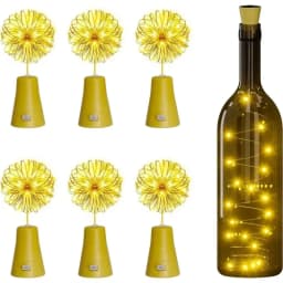 20LED Solar Copper Soft Wood String Lights for Wine Bottles, Parties, Holidays, Christmas, Outdoor, Suitable for DIY, Wedding