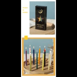 12pc/box Unscented Assorted Colors Mini Taper Candle, Great For Emergency lighting, Rituals, Spells, Wax Play,Christmas Decor
