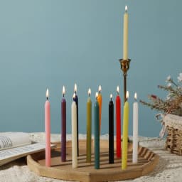 12pc/box Unscented Assorted Colors Mini Taper Candle, Great For Emergency lighting, Rituals, Spells, Wax Play,Christmas Decor