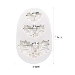 Holly Berry Christmas Silicone Cake Baking Mold Sugarcraft Chocolate Cupcake Mould Fondant Decorating Tools