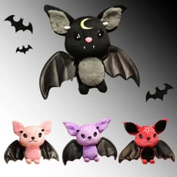 30cm Demon Bat Halloween Plushy Four-color Demon Bat Cartoon Soft Model For Boys and Girls Christmas Halloween Holiday Gifts
