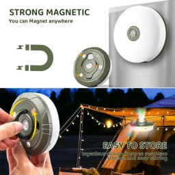 10m LED Reel String Lights Outdoor USB Rechargeable Camping Lamp Solar Fairy Christmas Lights Garden Room Decorative Tent Light