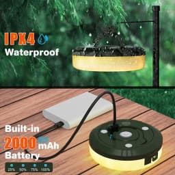 10m LED Reel String Lights Outdoor USB Rechargeable Camping Lamp Solar Fairy Christmas Lights Garden Room Decorative Tent Light