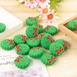 10Pcs/Lot New Christmas Tree Silicone Focal Beads For Jewelry Making DIY Beaded Pens Keychains Gifts Handmade Accessories