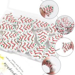 10Pcs/Lot New Christmas Tree Silicone Focal Beads For Jewelry Making DIY Beaded Pens Keychains Gifts Handmade Accessories