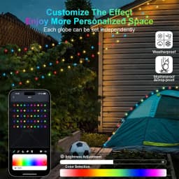 WS2812B RGB LED String Garland Light 10m 5m Smart IC APP Bluetooth Remote Fairy Lights Dreamcolor Garden Party Christmas Decor
