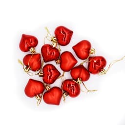 12Pcs Christmas Balls Xmas Tree Hanging Ornaments Ball Heart Stars Gold Red Pendants Merry Christmas Party Decor 2023 New Year