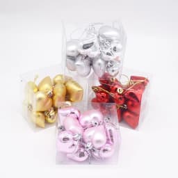 12Pcs Christmas Balls Xmas Tree Hanging Ornaments Ball Heart Stars Gold Red Pendants Merry Christmas Party Decor 2023 New Year