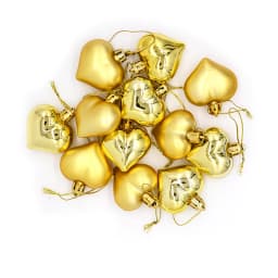12Pcs Christmas Balls Xmas Tree Hanging Ornaments Ball Heart Stars Gold Red Pendants Merry Christmas Party Decor 2023 New Year