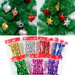 12Pcs Christmas Balls Xmas Tree Hanging Ornaments Ball Heart Stars Gold Red Pendants Merry Christmas Party Decor 2023 New Year