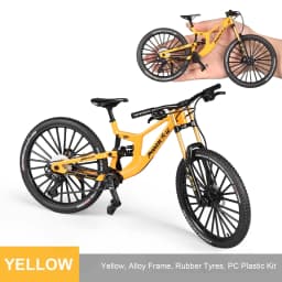 1:6 Scale Alloy Mountain Bike Model Realistic Gear Toy with Front & Rear Shock Absorbers Christmas Gifts for Bicycle Enthusiasts