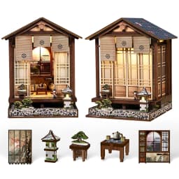 New Moss Lamp & Garden DIY Wooden Bookend 3D Puzzle - Hand Assembly Miniature House Model, Home Decor, Christmas Black Friday