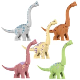 5 Colors Jurassic Brachiosaurus Discovery Building Blocks DIY Dinosaurs Bricks Set Educational Toys For Children Christmas Gifts