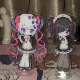 New NEEDY GIRL OVERDOSE Guard Acrylic Stand Model Plate Keychain Cosplay Desk Decor Collection Christmas Gifts For Friends