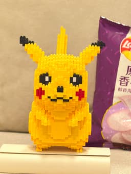 Kawaii Pokemon Marowak Lucario Mimikyu Building Block Piplup Mega Rayquaza Charizard Assembled Mini Brick Toy for Christmas Gift