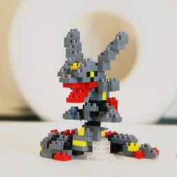 Kawaii Pokemon Marowak Lucario Mimikyu Building Block Piplup Mega Rayquaza Charizard Assembled Mini Brick Toy for Christmas Gift