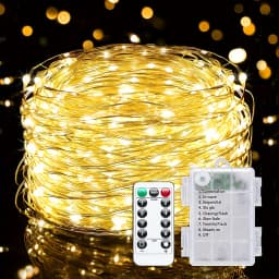 Christmas Party Wedding Decoration Remote Control Waterproof Battery Operated Fairy Lights 5/10/20/30 Meter Copper Wire String