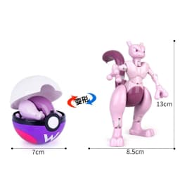 Authentic Pokemon PokeballAction Figure MEWTWO GENGAR PIKACHU Mobile Handheld Model Ornament Children's Toys Christmas Gifts