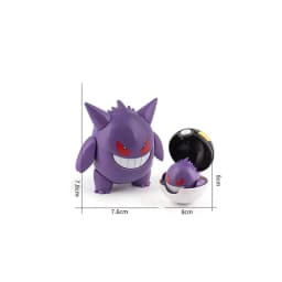 Authentic Pokemon PokeballAction Figure MEWTWO GENGAR PIKACHU Mobile Handheld Model Ornament Children's Toys Christmas Gifts