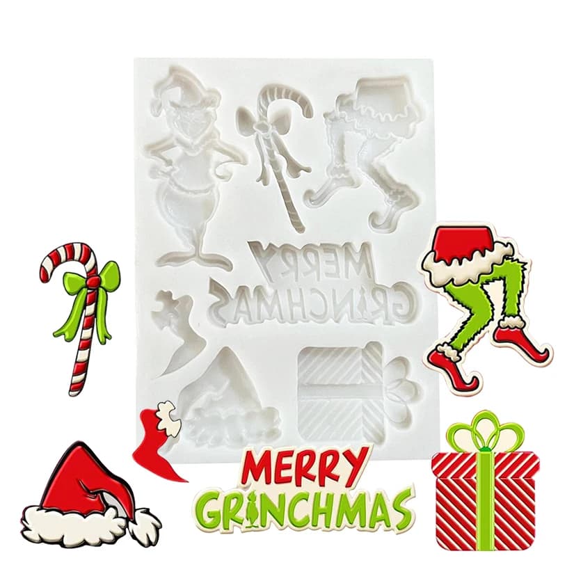 Christmas Tree Box Reindeer Silicone Cake Baking Mold Sugarcraft Chocolate Cupcake Mould Fondant Cake Decorating Tools