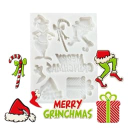 Christmas Tree Box Reindeer Silicone Cake Baking Mold Sugarcraft Chocolate Cupcake Mould Fondant Cake Decorating Tools