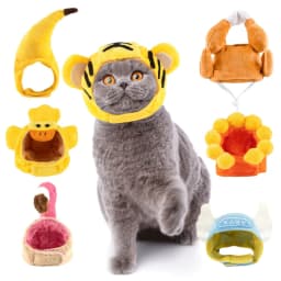 Kitten Funny Hat for Cat Cosplay Dress Up Clothes Cute Pet Hat Photo Prop Universal Puppy Cat Cap for Halloween Christmas Party