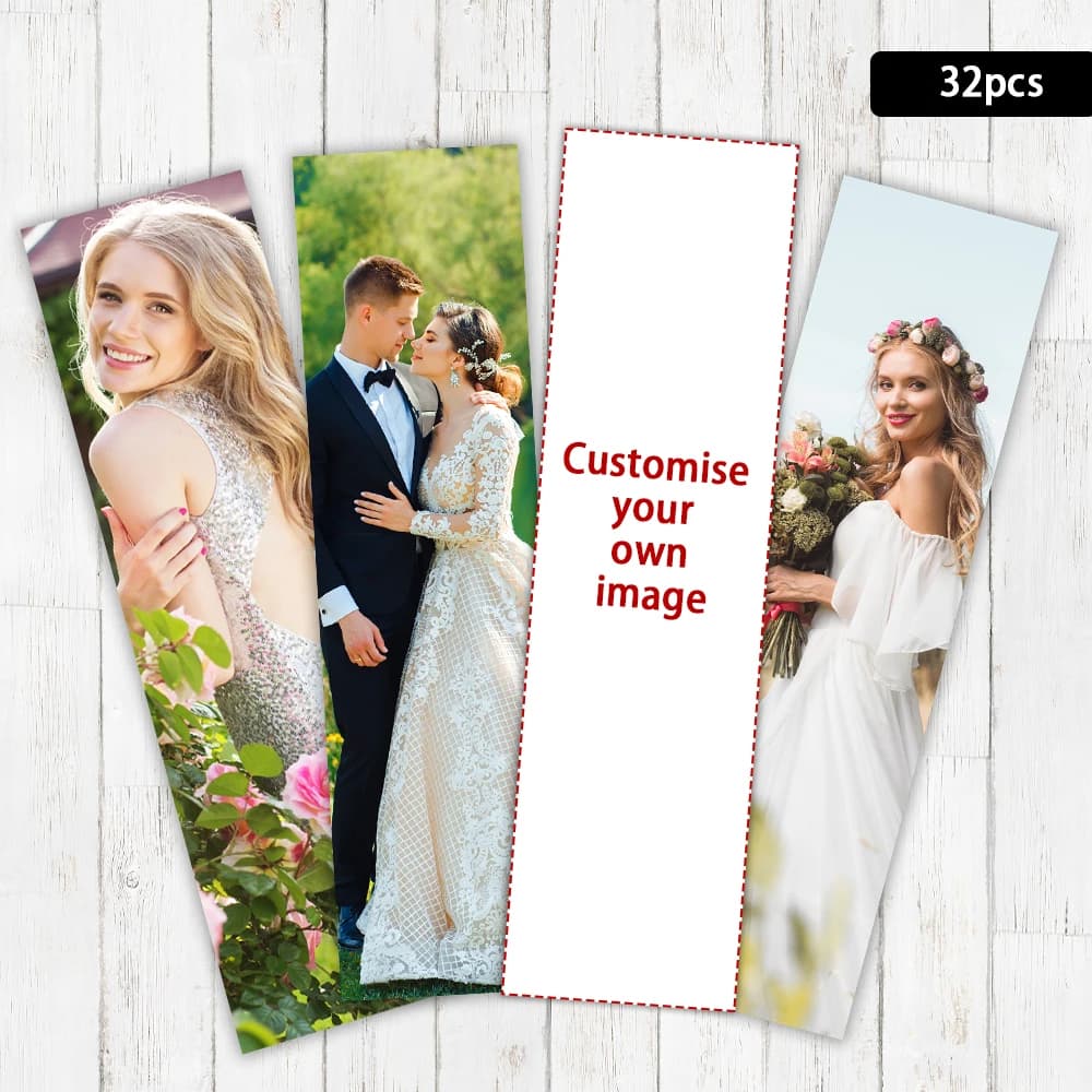 32pcs Custom Bookmarks Set, Personalized Image Design, Wedding & Home Decor, Christmas Gift, Affordable Luxury, Ideal