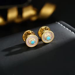 New Arrival Trendy Sun & Star Shiny CZ Zircon 14K Gold Filled Lady Stud Earrings Anti Allergy Christmas Gifts Girlfriend
