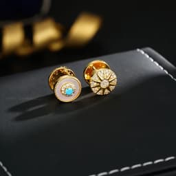 New Arrival Trendy Sun & Star Shiny CZ Zircon 14K Gold Filled Lady Stud Earrings Anti Allergy Christmas Gifts Girlfriend
