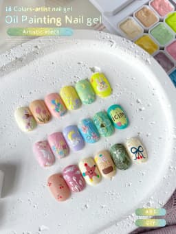 MORDDA 18-Colors Solid Gel Nail Gel Semi Permanent Nail Art Soaking UV LED Gel Christmas Manicure Gift Nail Salon DIY Manicure