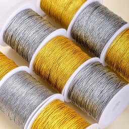0.2-1MM Silver Gold Color Cord Jewelry Thread Metallic Ornament String for Christmas Tree Hanging Crafts Making Gift Decoratiion