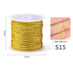 0.2-1MM Silver Gold Color Cord Jewelry Thread Metallic Ornament String for Christmas Tree Hanging Crafts Making Gift Decoratiion