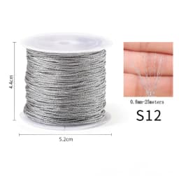 0.2-1MM Silver Gold Color Cord Jewelry Thread Metallic Ornament String for Christmas Tree Hanging Crafts Making Gift Decoratiion