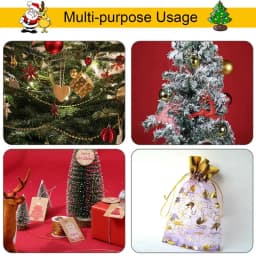 0.2-1MM Silver Gold Color Cord Jewelry Thread Metallic Ornament String for Christmas Tree Hanging Crafts Making Gift Decoratiion